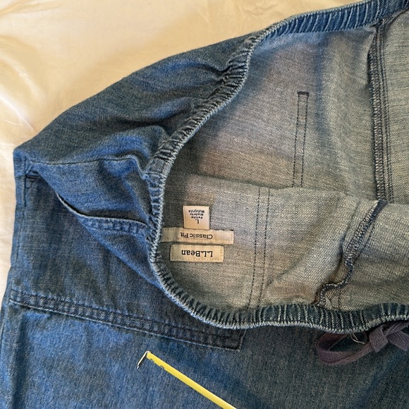 LL BEAN CLASSIC FIT PANT. Wms SIZE LARGE PETITE. Elastic, drawstring, pockets. - Picture 5 of 11